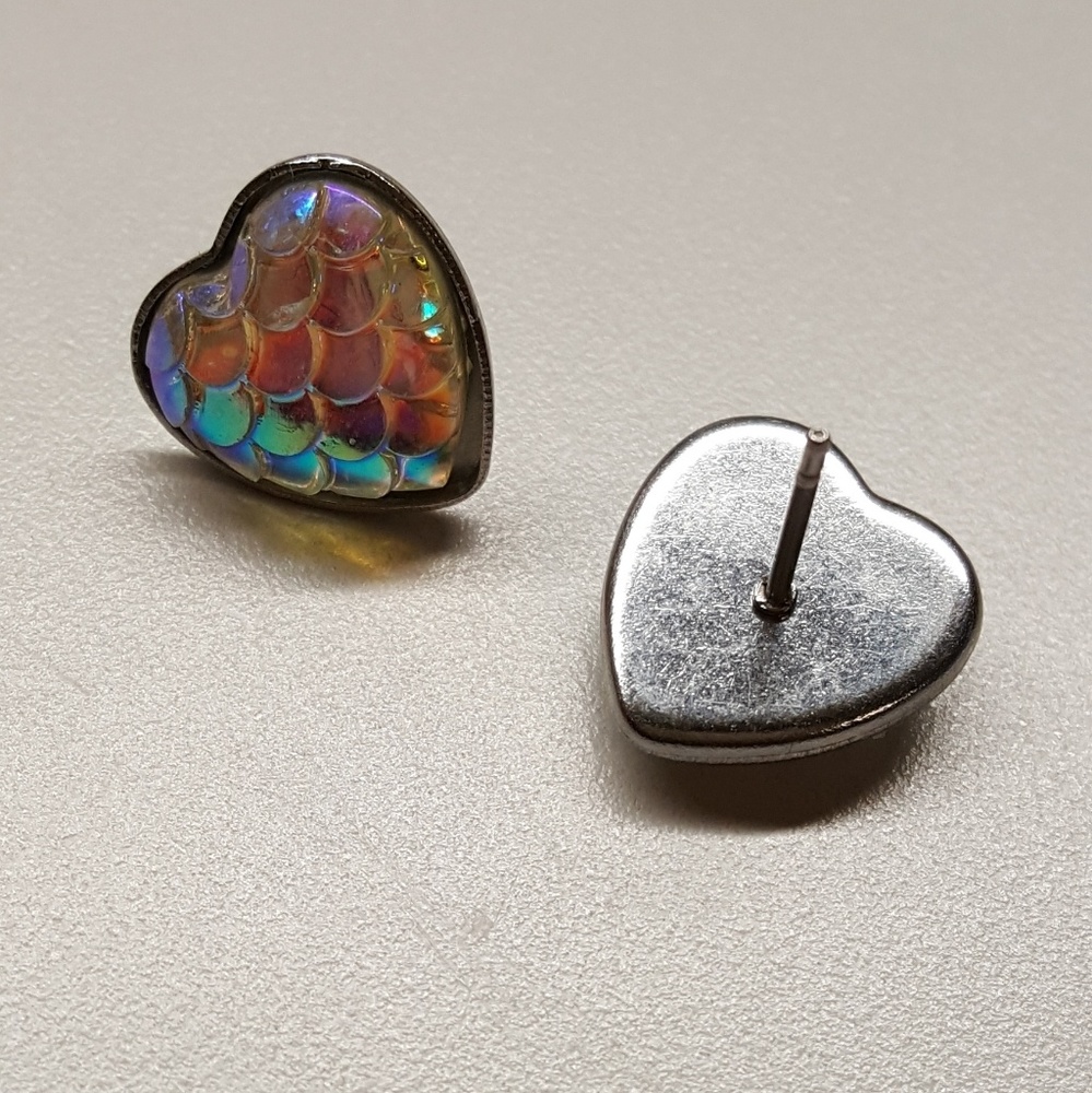 NEW Mermaid scale stud earrings